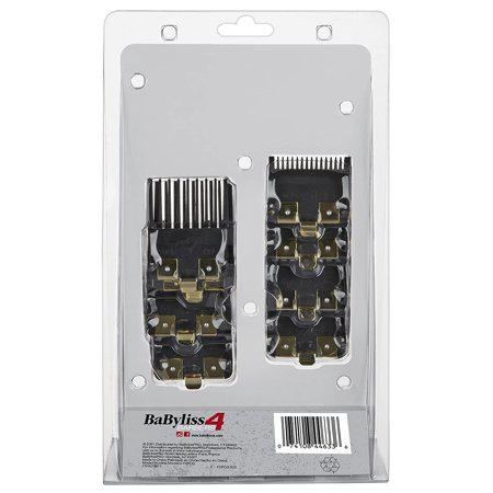 BaBylissPro 4 Barbers Guards 8 Set Pcs Premium Black and Gold Guards