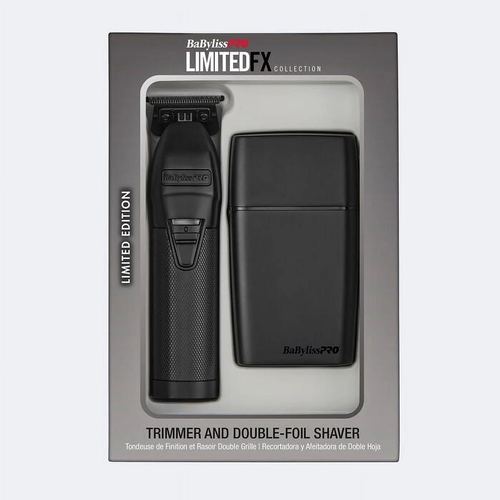 BaBylissPRO® LimitedFX Matte Black Trimmer & Double-Foil Shaver Prepack