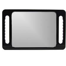 Black Plastic Rectangular Mirror
