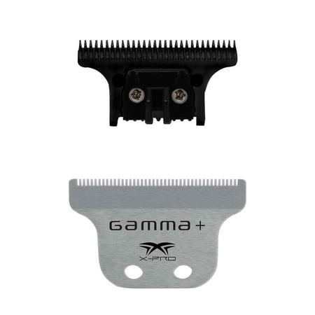 Gamma+ Replacement Fixed Classic X-Pro Blade Stainless Steel with Black Diamond Carbon DLC The One Cutting Trimmer Blade Set
