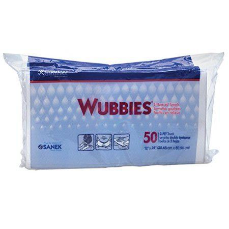 Graham Wubbies Embossed Towels 50 Count in. x 24 in