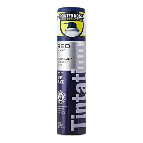 Kiss Tintation Temporary Hair Color Spray (Blue Black) 2.82oz