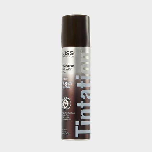 Kiss Tintation Temporary Hair Color Spray Large Size 6 oz. Black