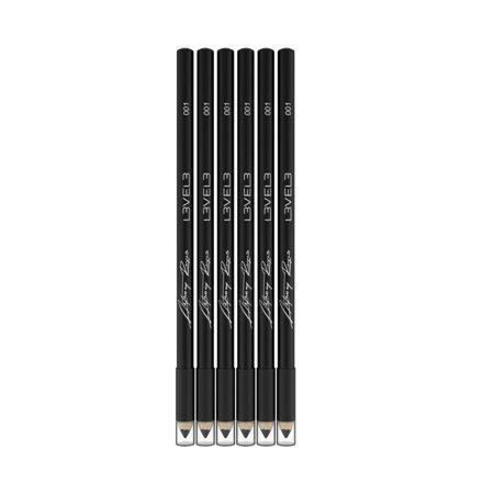 LEVEL3 Black Liner Pencil 6 pack
