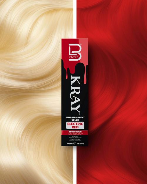 LEVEL3 Kray Electric Red Semi Permanent Color