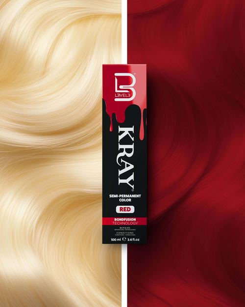 LEVEL3 Kray Red Semi Permanent Color