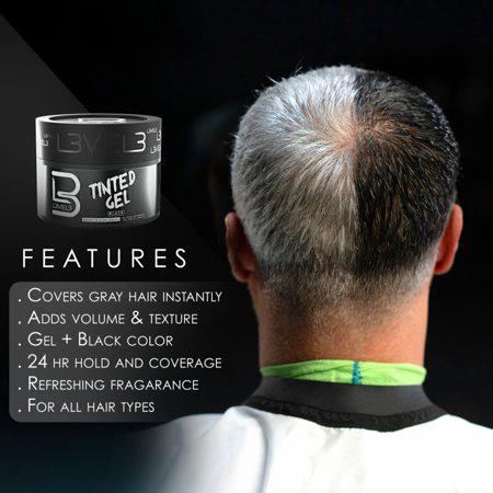 LEVEL3 Tinted Gel for Hair Black