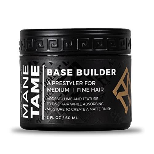 Mane Tame Base Builder 2oz - Prestyling Hair Balm for Medium