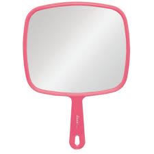 Pink Square Hand Mirror