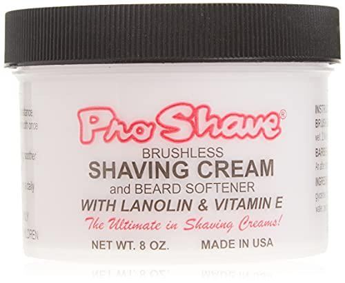 PRO Shave Brushless Shaving Cream & Beard Softener with Lanolin & Vitamin E 8 Oz