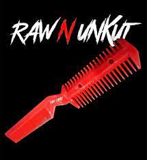 Raw N Unkut Comb/Razor - Red