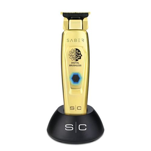 StyleCraft Gold Saber Professional Full Metal Body Digital Brushless Motor Cordless Hair Trimmer