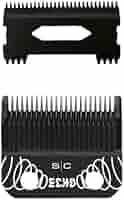 StyleCraft Replacement Echo Fixed Black Diamond Carbon DLC Clipper Blade with Shallow Tooth 2.0 Clipper Set