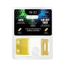 StyleCraft Replacement Fixed Gold Titanium Faper Blade Set | SC525G