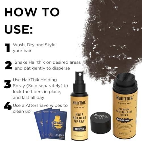 Supreme Hair Building Fibers Kit - Dark Brown