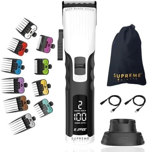 Supreme Trimmer 2Spee Hair Clipper - White