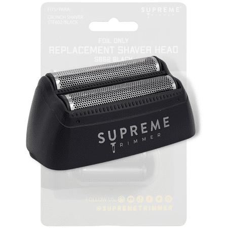 Supreme Trimmer Replacement Hypoallergenic Foil SB62 | Shell for Crunch STF602 | Black w/Silver Foil