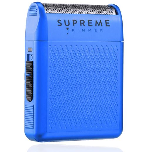 Supreme Trimmer SOLO Single Foil Shaver STF101 | 150 Min Runtime Cordless Powerful USB-C Mini Size Travel Razor for Barbers & Home use | Blue
