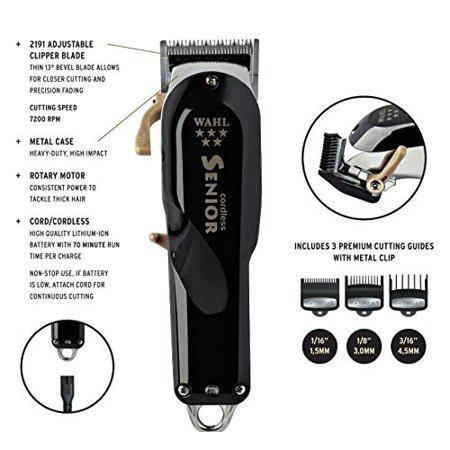 Wahl Senior Cordless Clipper Black